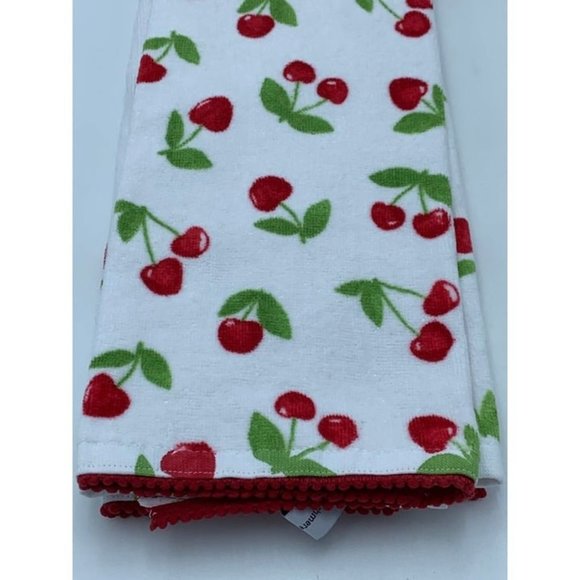 Cupcakes and Cashmere Cherry Kitchen Hand Towels Set of 2 Towels - Picture 4 of 7